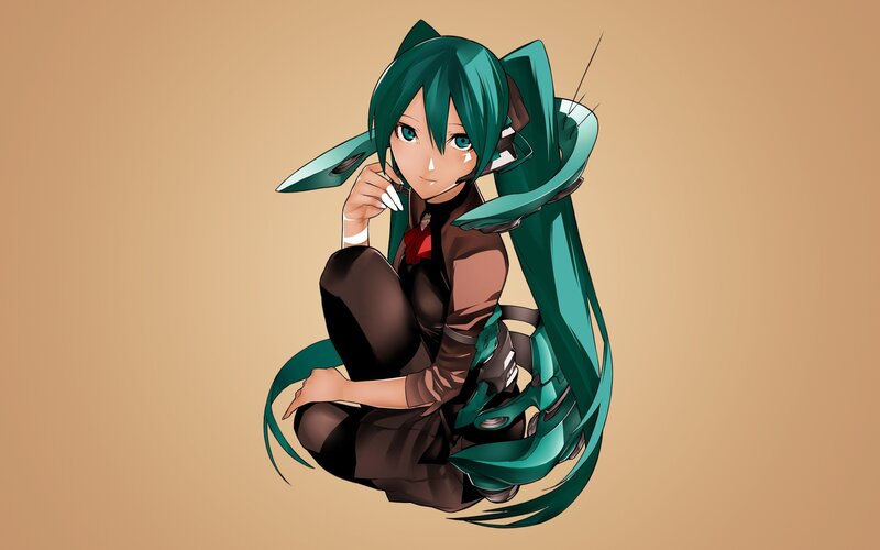 Green-haired Anime Girl — Teal, Calm, Cat Ears