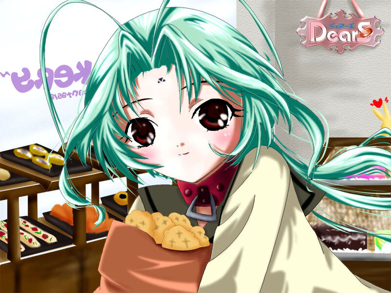 Green-haired Anime Girl — Teal, Cheerful