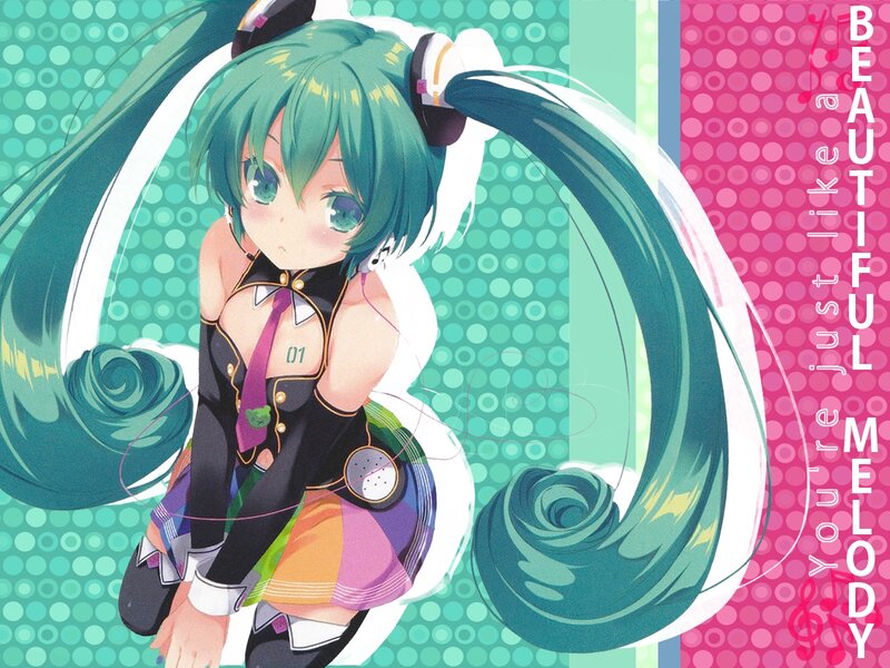 Green-haired Anime Girl — Teal, Playful, Headphones