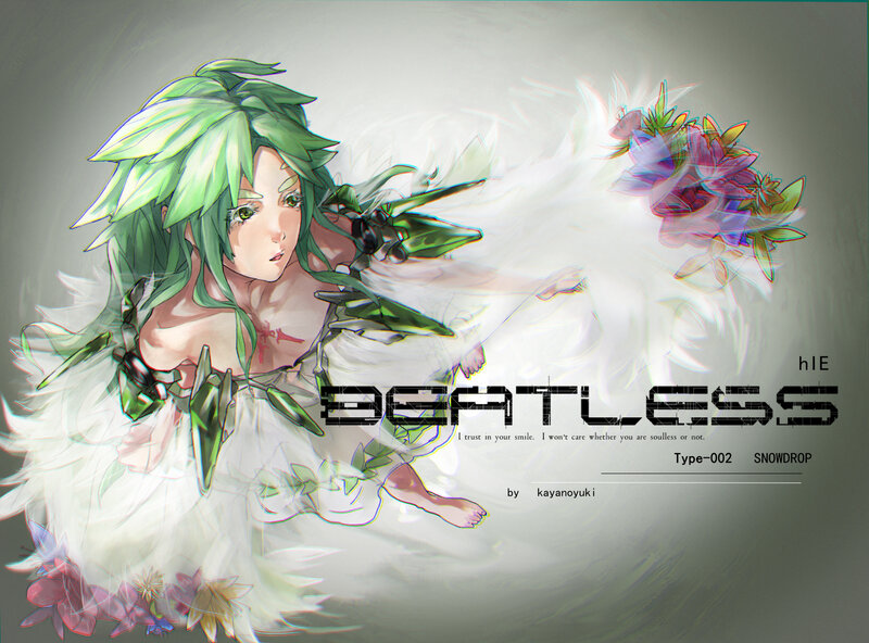Green-haired Anime Girl — White, Ethereal