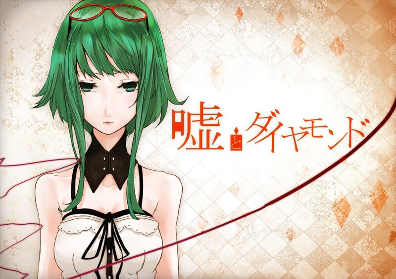 Green-haired anime girl with glasses