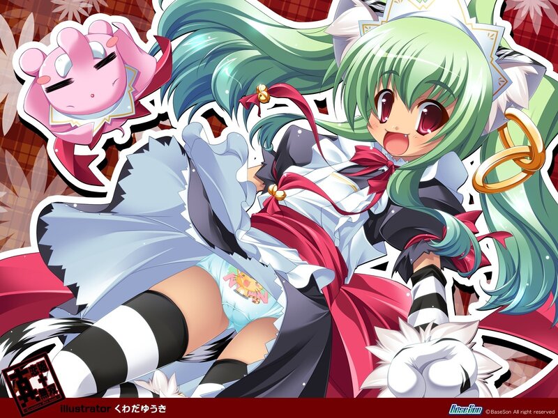 Green-haired anime girl with plushie