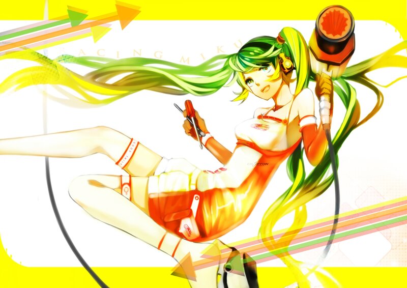 Green-haired Anime Girl — Yellow, Dynamic