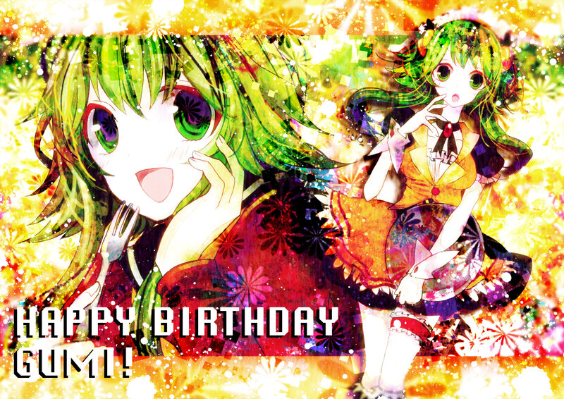 Green-haired Anime Girl — Yellow, Festive