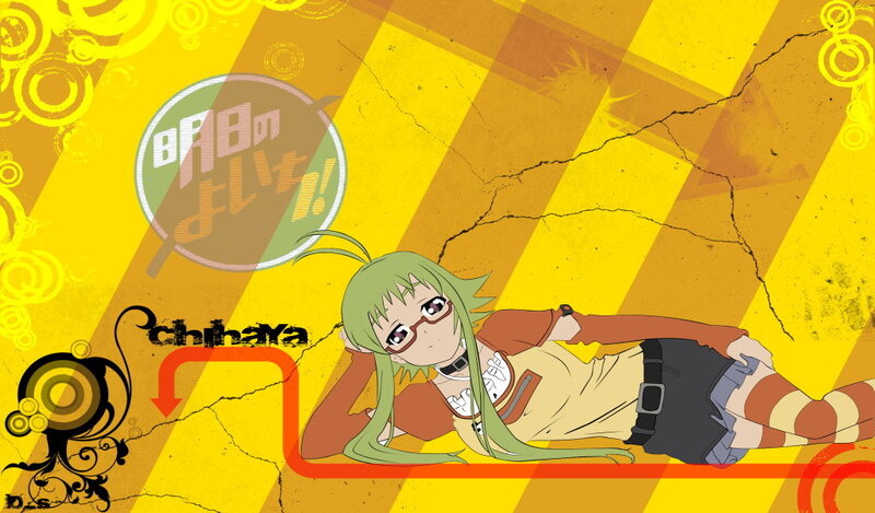 Green-haired Anime Girl — Yellow, Vibrant