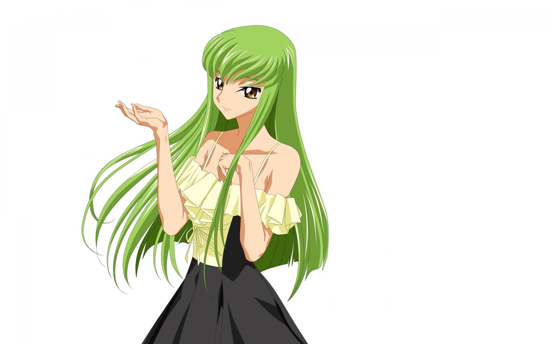 green-haired anime girl