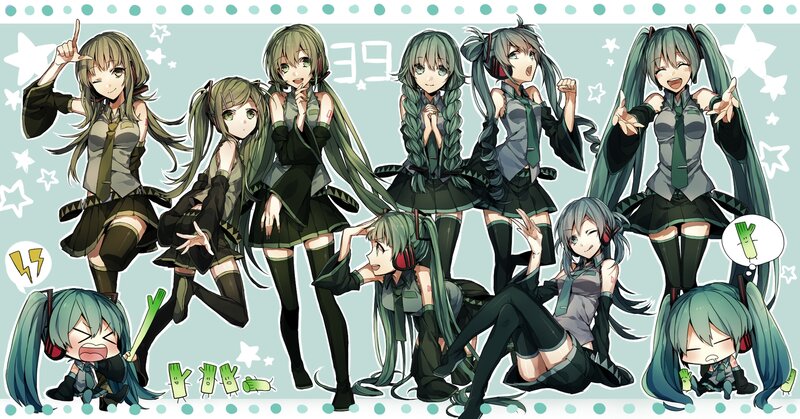 Green-haired Anime Girls — Green