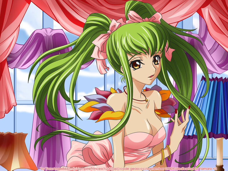 green-haired anime princess