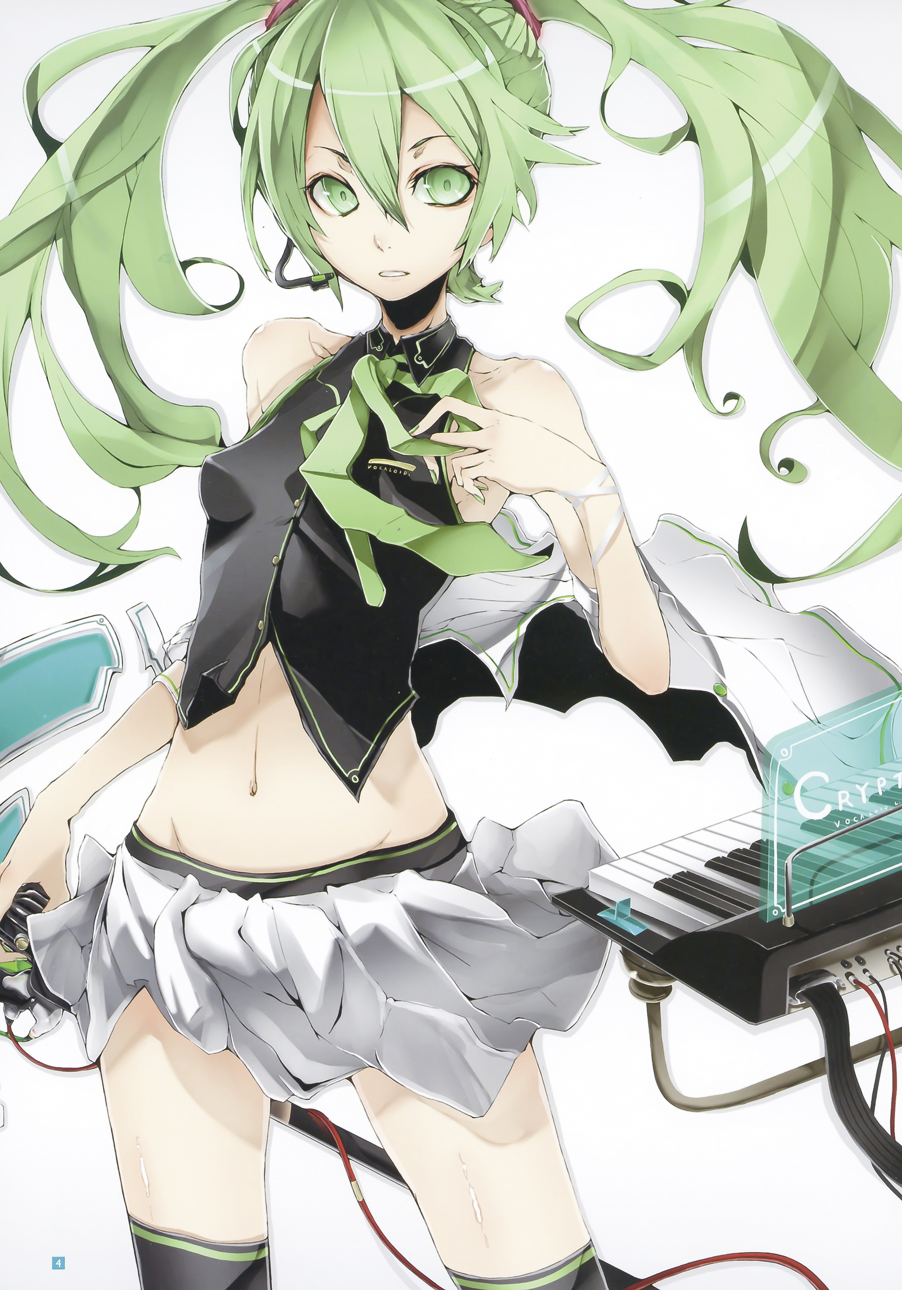 green-haired anime singer