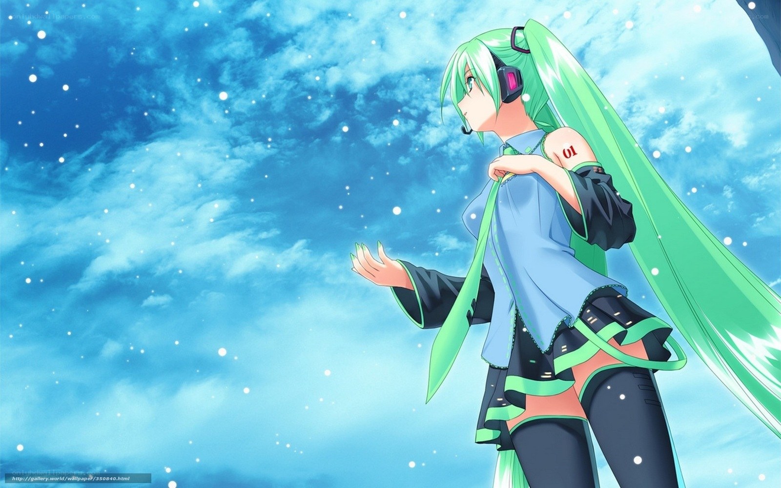 green-haired anime singer