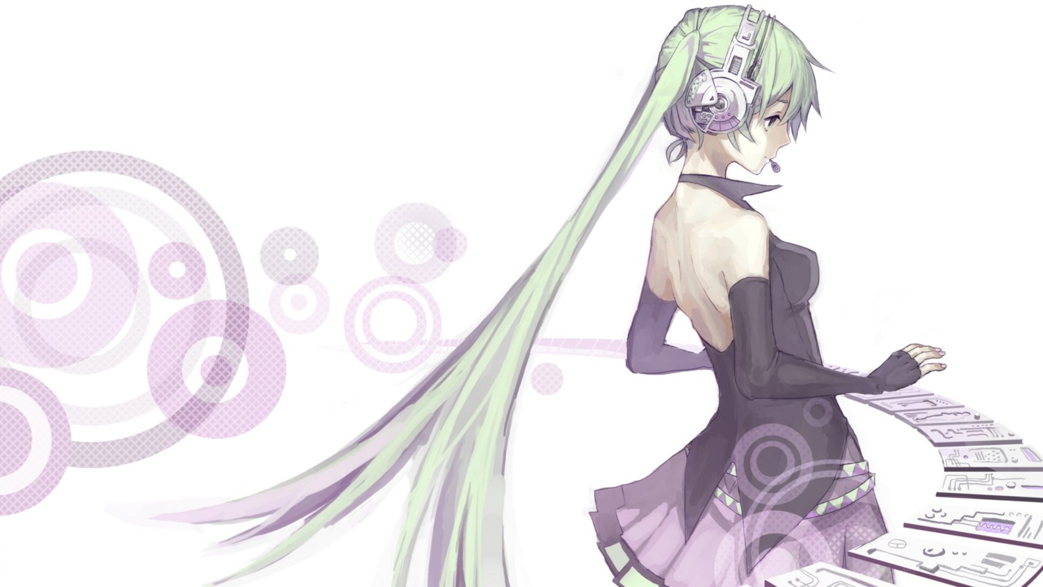 green-haired anime singer