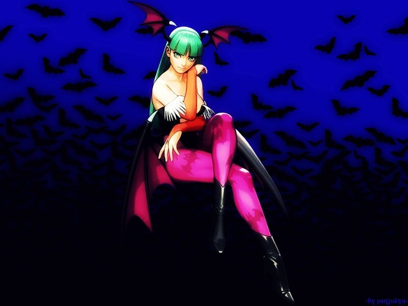 Green-haired Anime Woman — Blue, Dramatic, Night