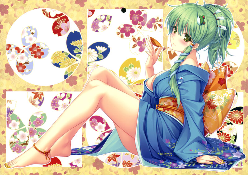 Green-haired Anime Woman — Blue