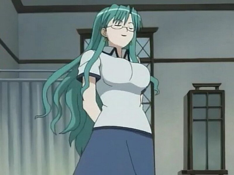 Green-haired Anime Woman — Green, Calm
