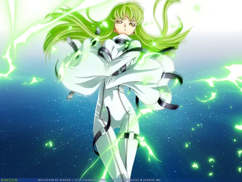 Green-haired Anime Woman — Green, Dramatic, Anime Character