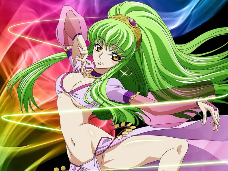 Green-haired Anime Woman — Green, Dramatic, Long Green Hair