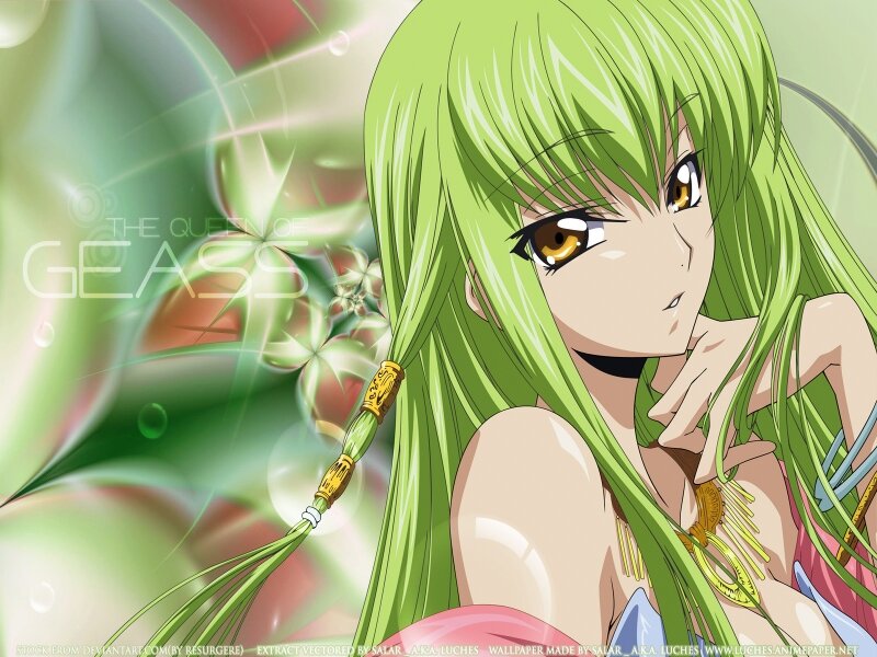 Green-haired Anime Woman — Green, Dreamy