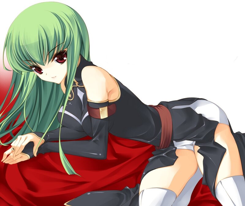Green-haired Anime Woman — Green, Seductive