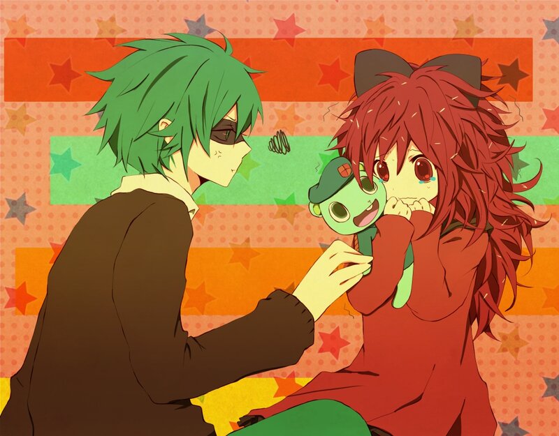 Green-haired Boy and Red-haired Girl