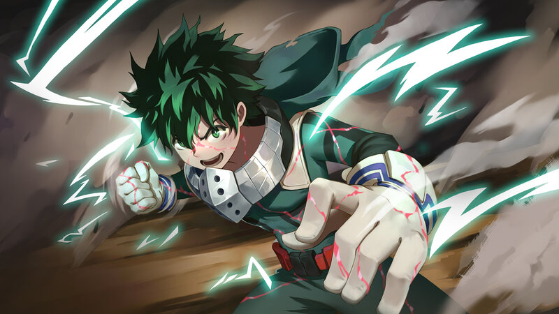 Green-haired Boy in Action