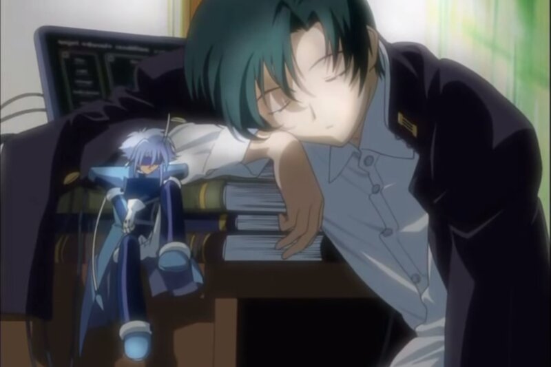Green-haired Boy Sleeping