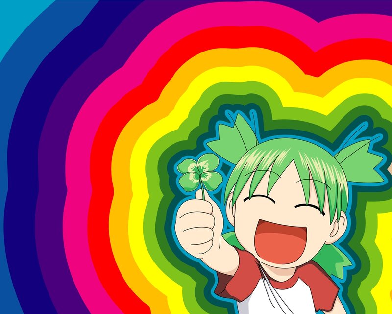 green-haired boy with clover