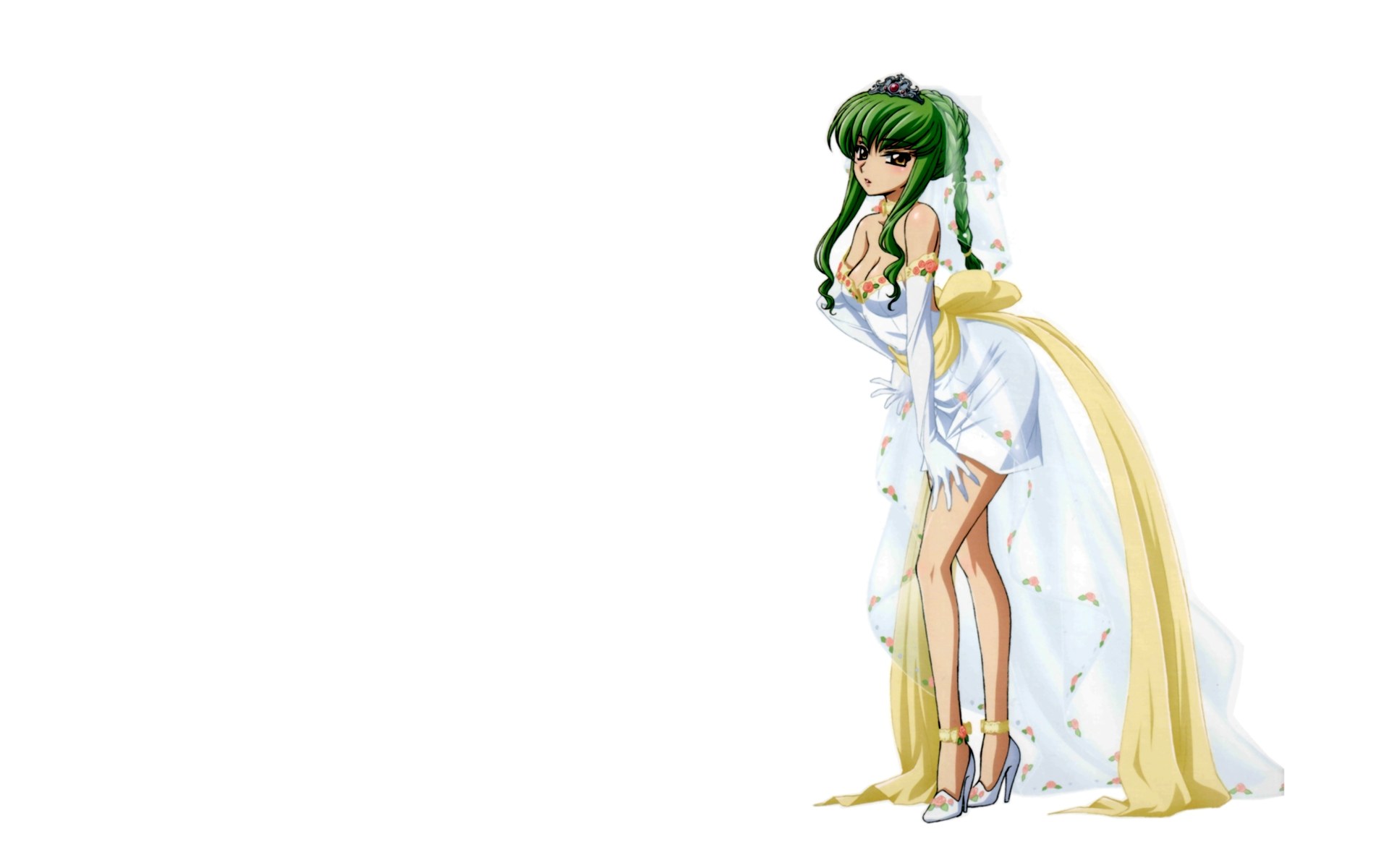 green-haired bride character