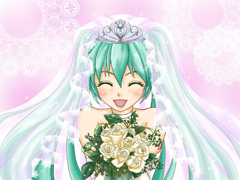 Green-haired Bride — Pink