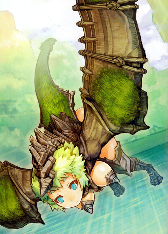Green-haired Character Flying