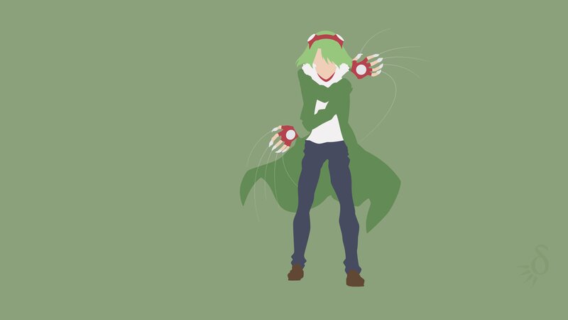 Green-haired Character — Green, Calm