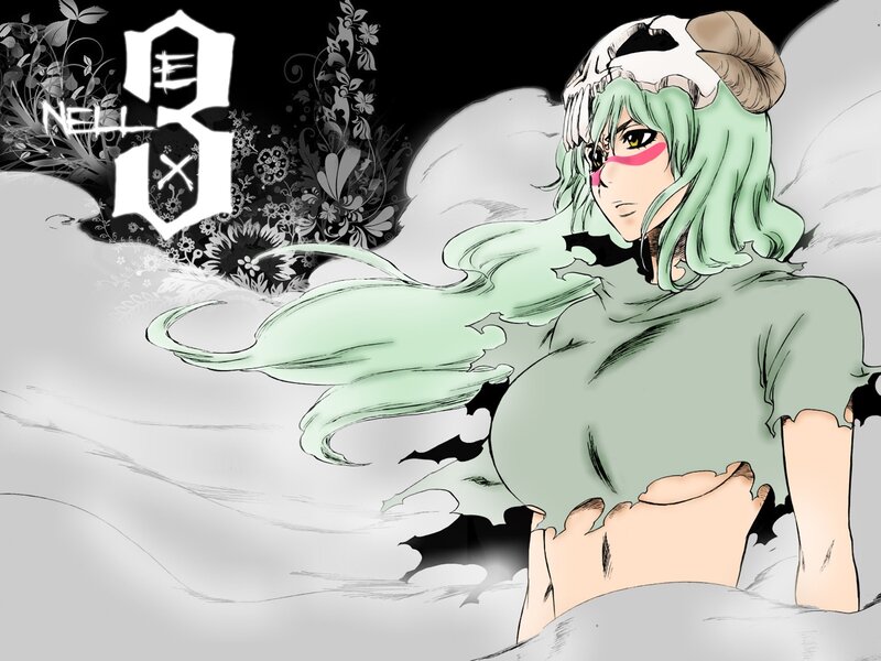 Green-haired Character — Green, Dramatic, Anime, Skull Hat, Long Hair