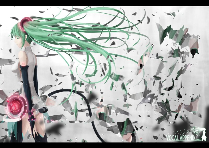 Green-haired Character — Green, Dramatic, Digital Art