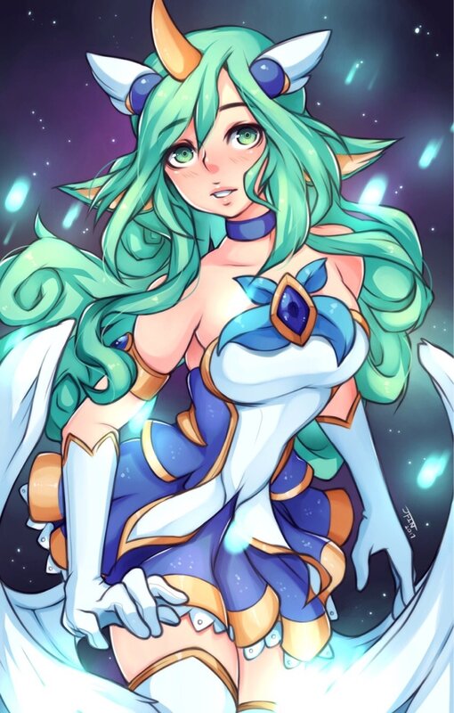 Green-haired Character — Green, Dramatic, Night