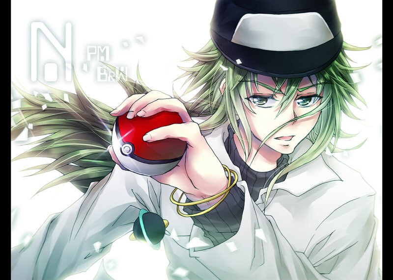 Green-haired Character Holding Pokeball