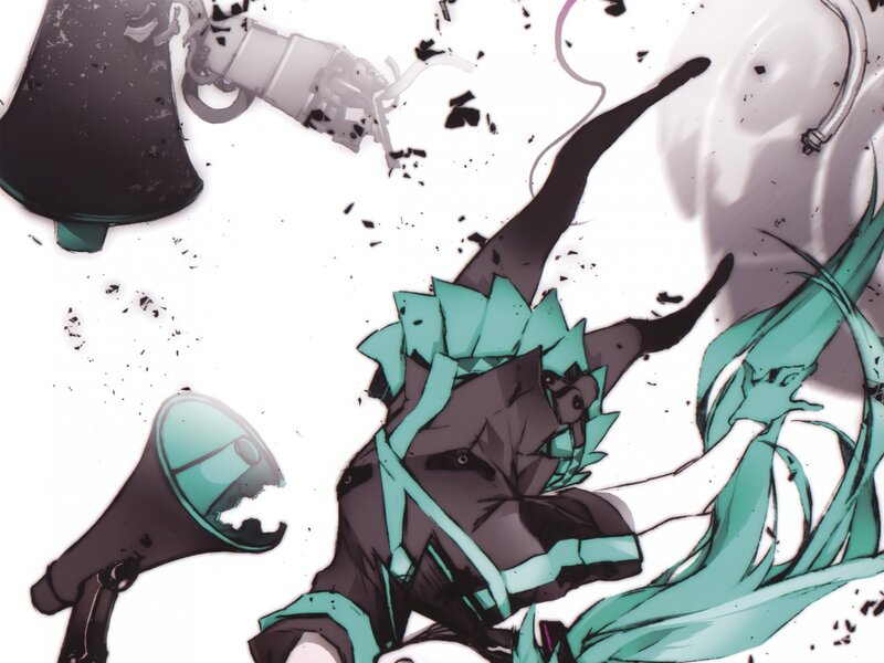 Green-haired Character in Action — Teal