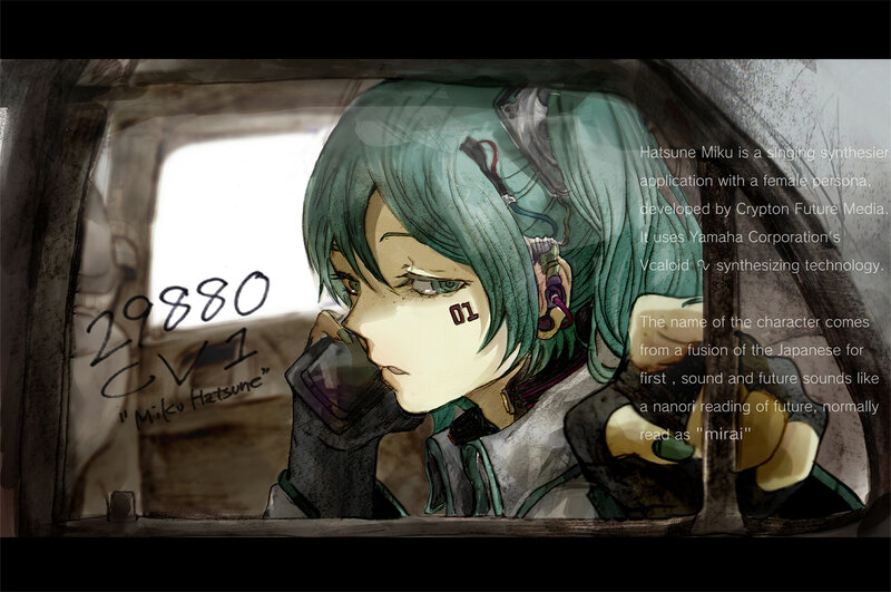 Green-haired Character in Car