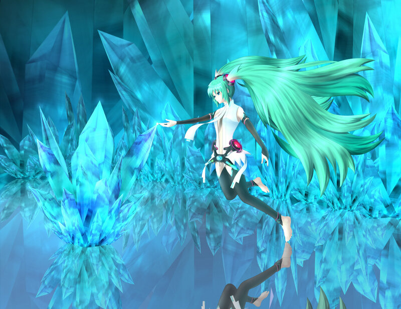 Green-haired Character in Crystals