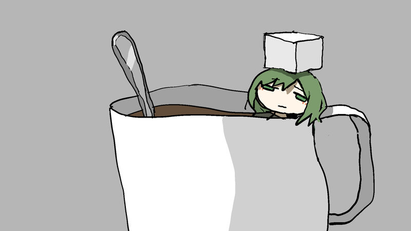 Green-haired Character in Cup