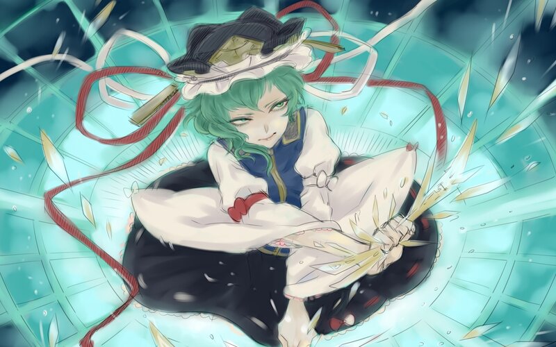 Green-haired Character in Dress — Green