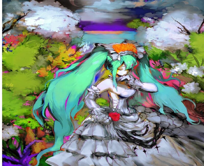 Green-haired Character in Dress