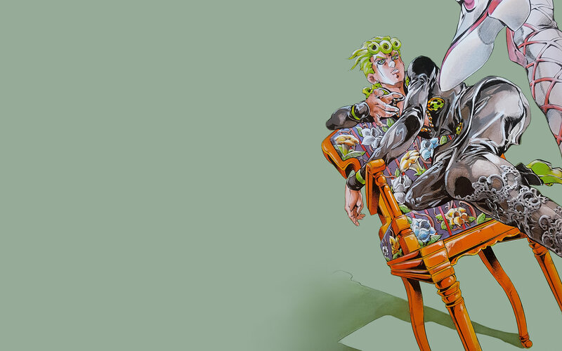 Green-haired Character on Chair