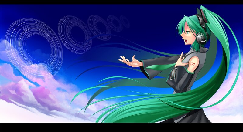 Green-haired Character Singing