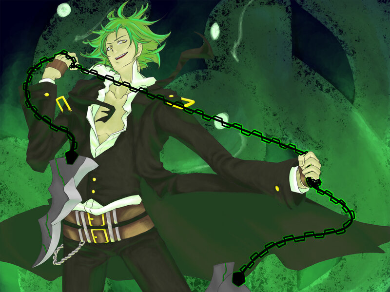 Green-haired Character with Chain