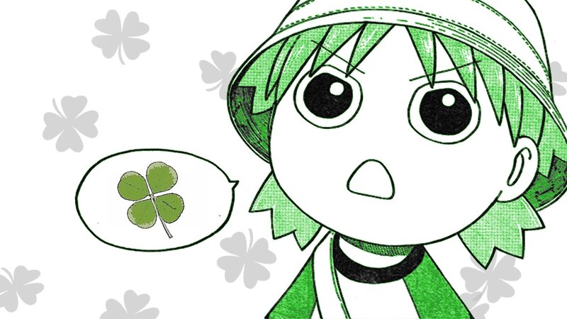 green-haired character with clover