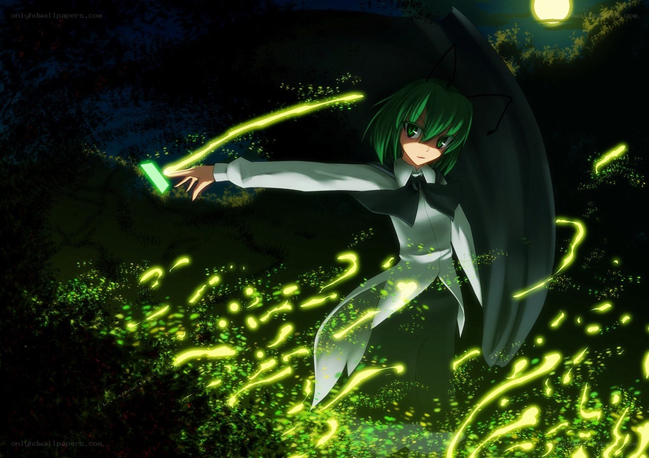 green-haired character with glowing wand