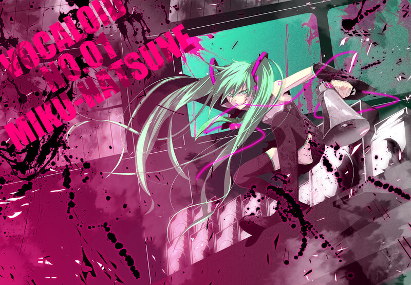 Green-haired Character with Megaphone — Pink