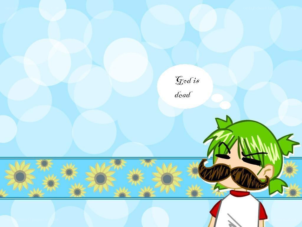 green-haired character with mustache
