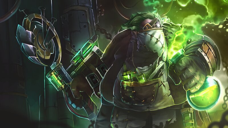 Green-haired Character with Weapons — Green