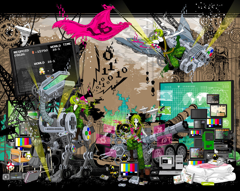 Green-haired Character with Weapons