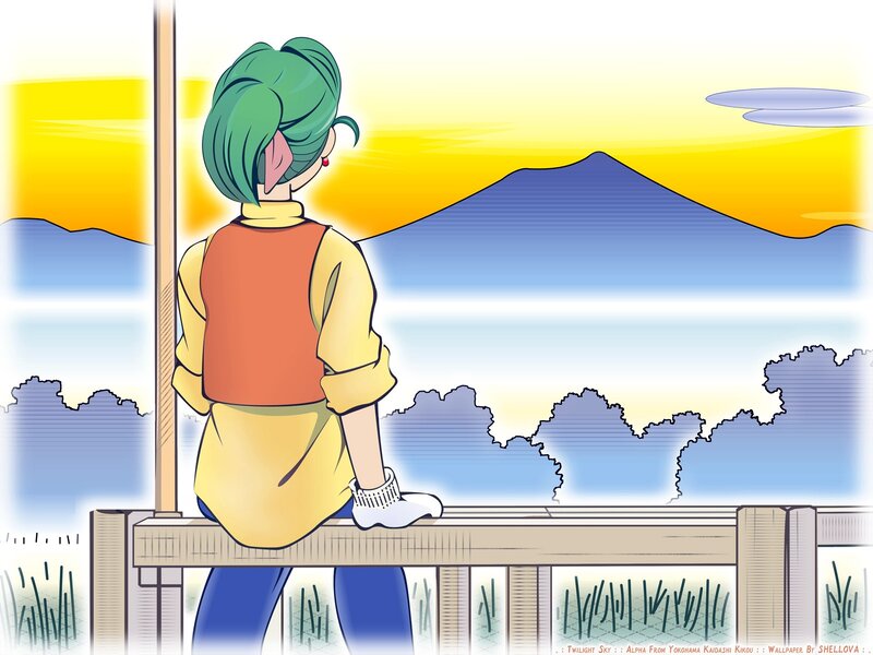 Green-haired Character — Yellow